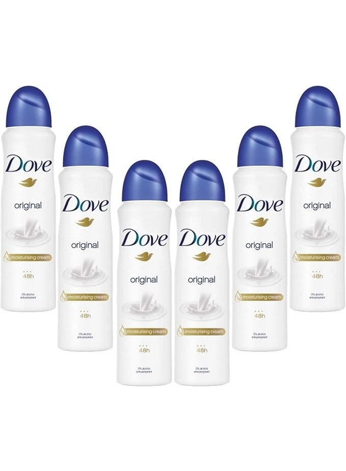 Dove Original Spray Anti-Perspirant Deodorant 250ml Case of 6 - Image 1